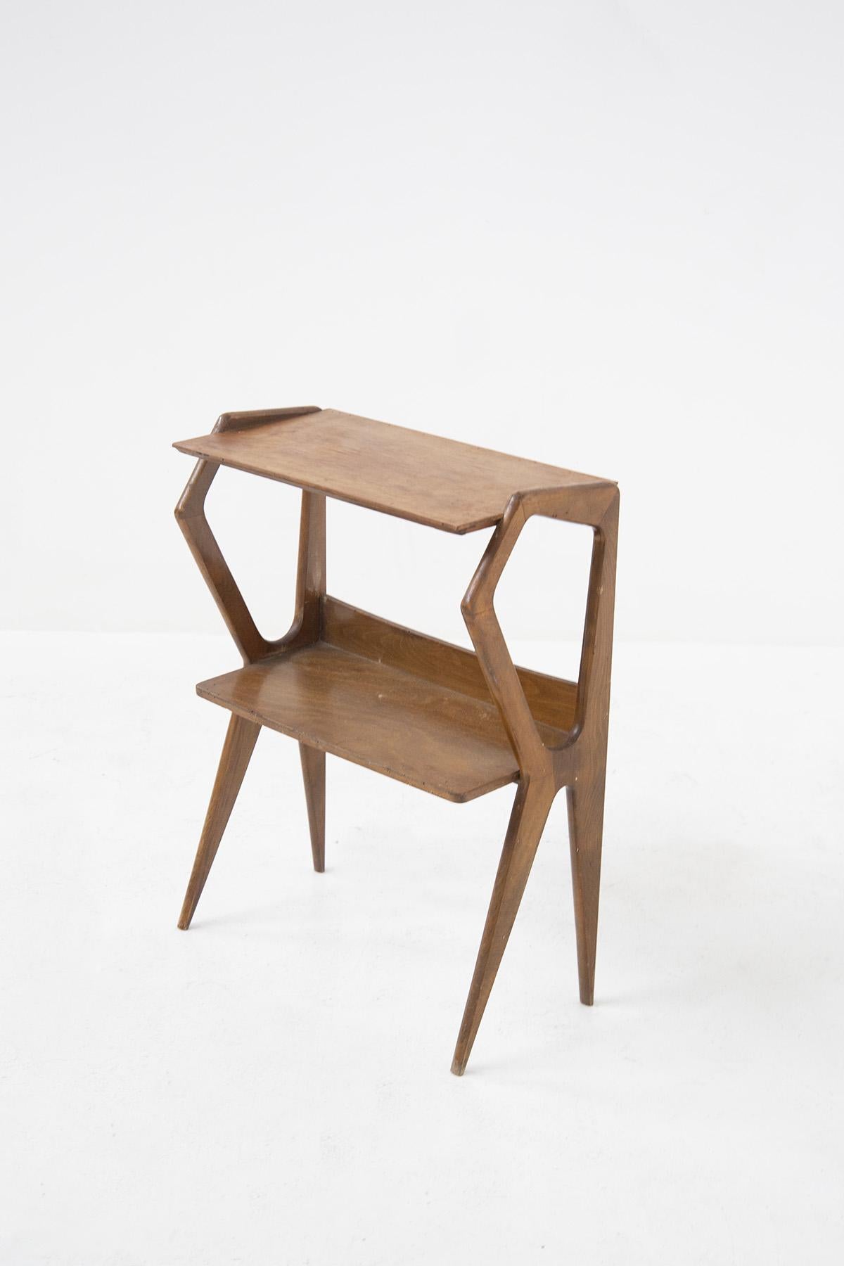 Milieu du XXe siècle Table console italienne vintage en bois en vente