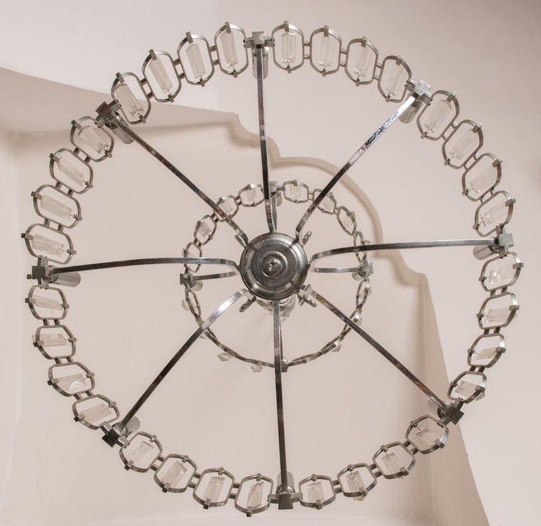 O/8285 - Italian vintage crystal chandelier from Gaetano Sciolari: elegant and modern taste, even if vintage from 70's.