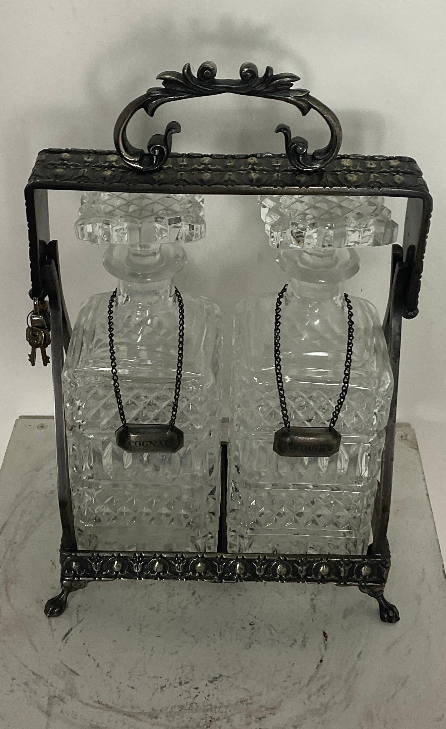 Mid-20th Century Italian Vintage Crystal Decanter Set For Sale