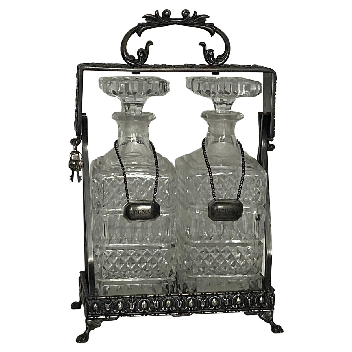 Italienisches Vintage-Kristall-Dekanter-Set