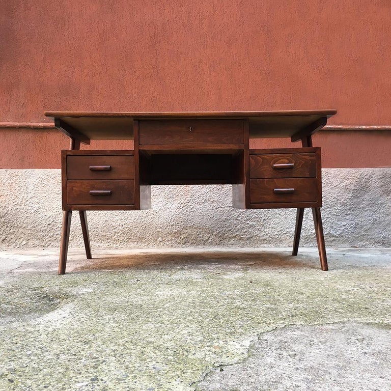 Italian Vintage Desk and Asymmetrical V-Shaped Paw, 1960s For Sale at  1stDibs