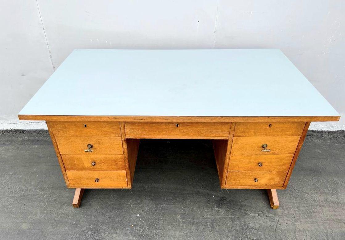 Mid-Century Modern Italian Vintage Desk in Style of Anonima Castelli For Sale