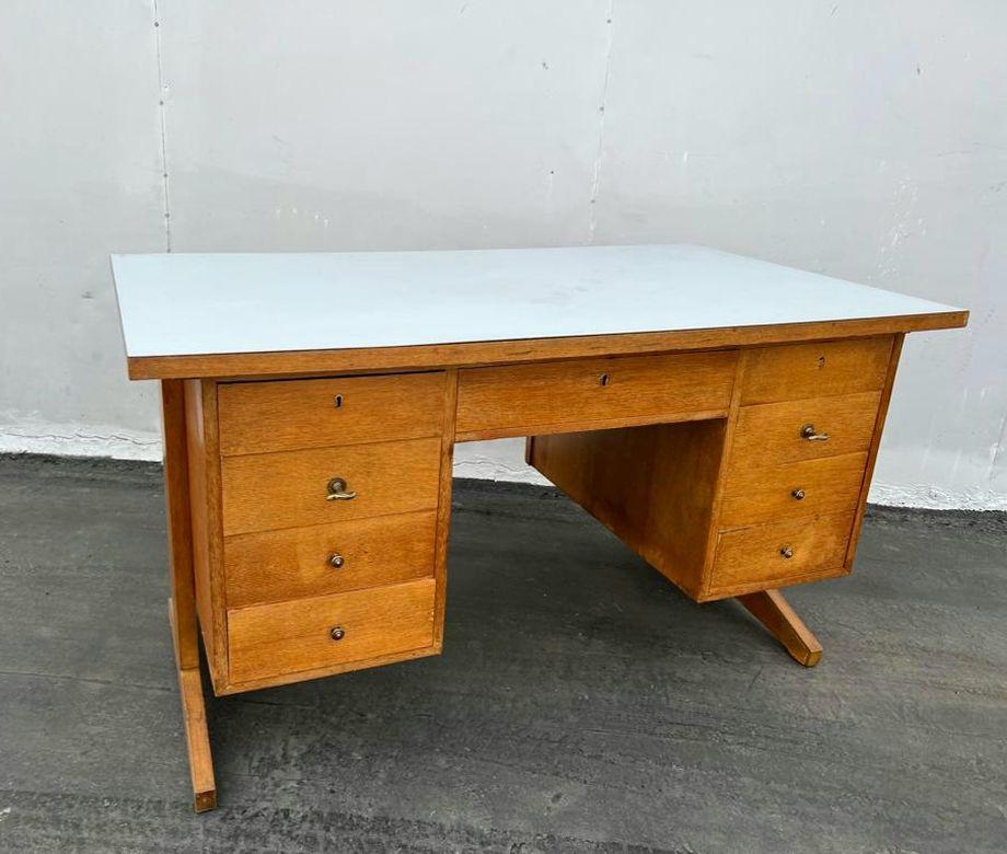 Mid-20th Century Italian Vintage Desk in Style of Anonima Castelli For Sale