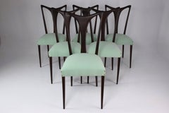 Italian Vintage Dining Chairs Attributed to Guglielmo Ulrich, Set of Six, 1940s