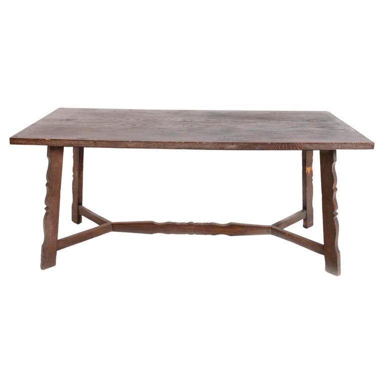 Italian Vintage Dining Table in Wood For Sale at 1stDibs