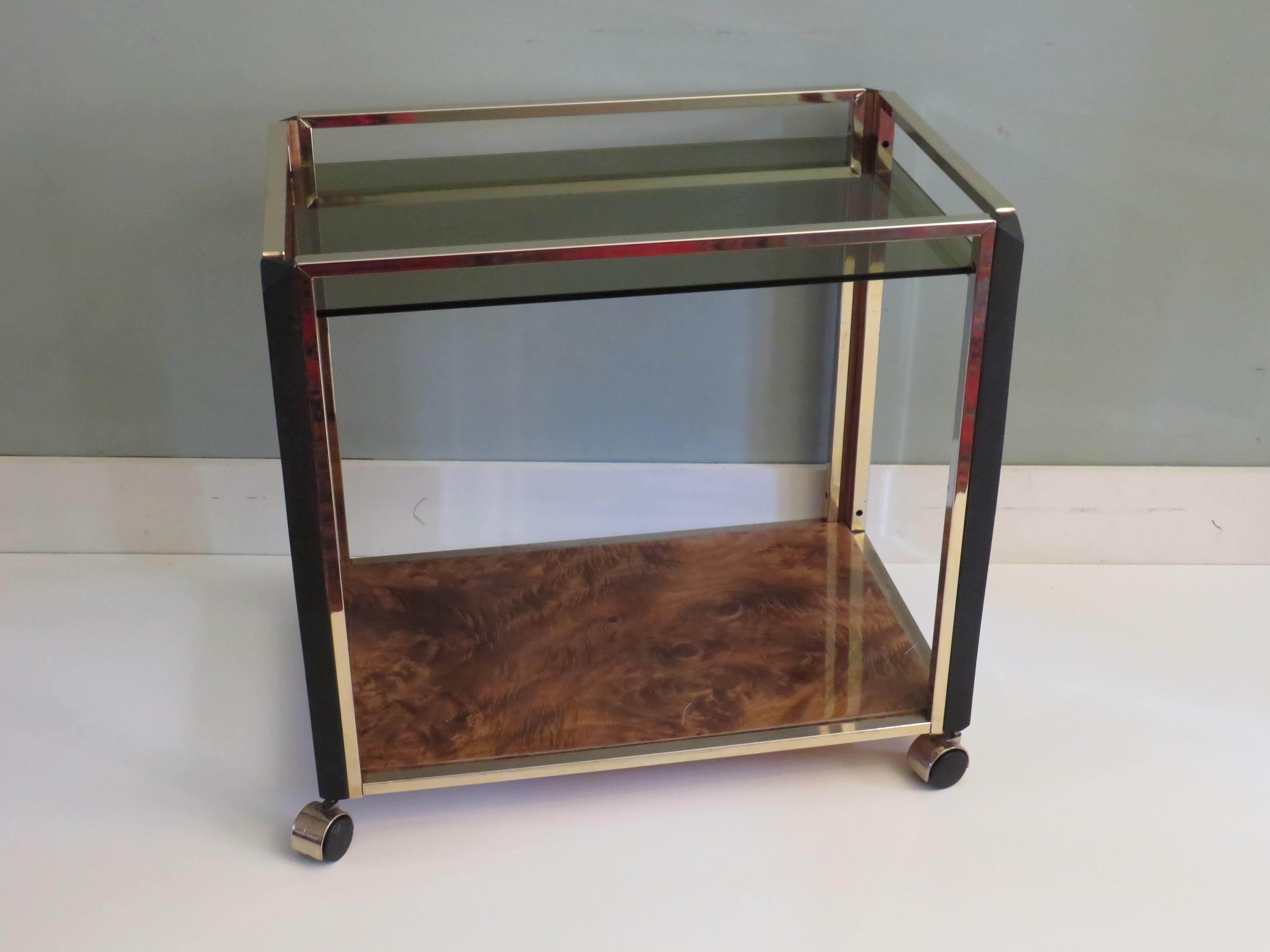 Italian Vintage Drinks Trolley in the Style of Romeo Rega, 1970s For Sale 3