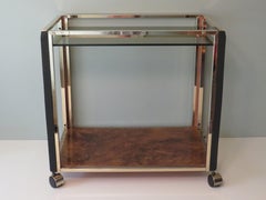 Italian Vintage Drinks Trolley in the Style of Romeo Rega, 1970s