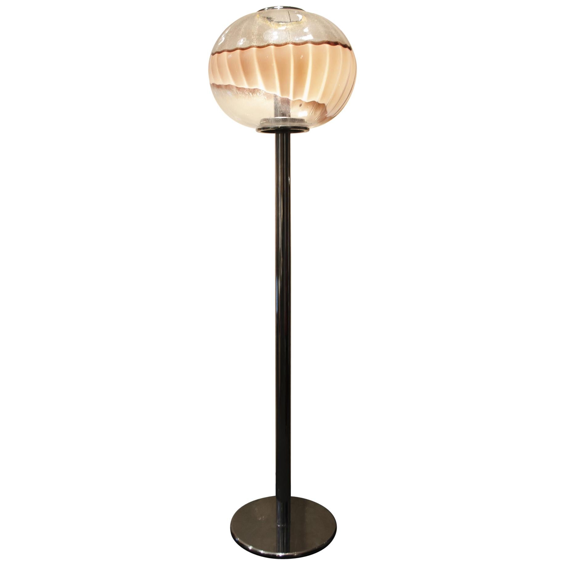 Italian Vintage Floor Lamp Murano Glass, 1970s For Sale