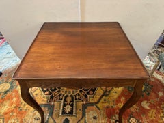 Italian Vintage Fruitwood Game Table with Beautiful Carving