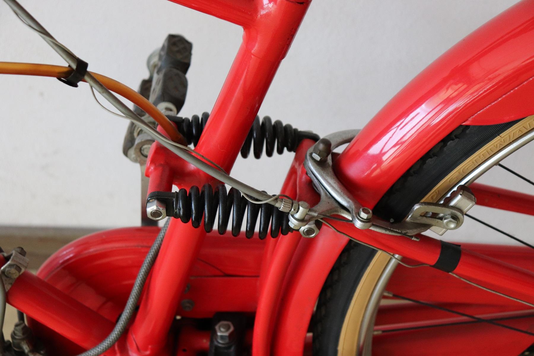 Mid-20th Century Italian Vintage Garelli Mosquito Collectible Motorcycle in Color Red, 1950s
