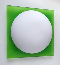 Italian Vintage Glass Ceiling or Wall Light Flushmount