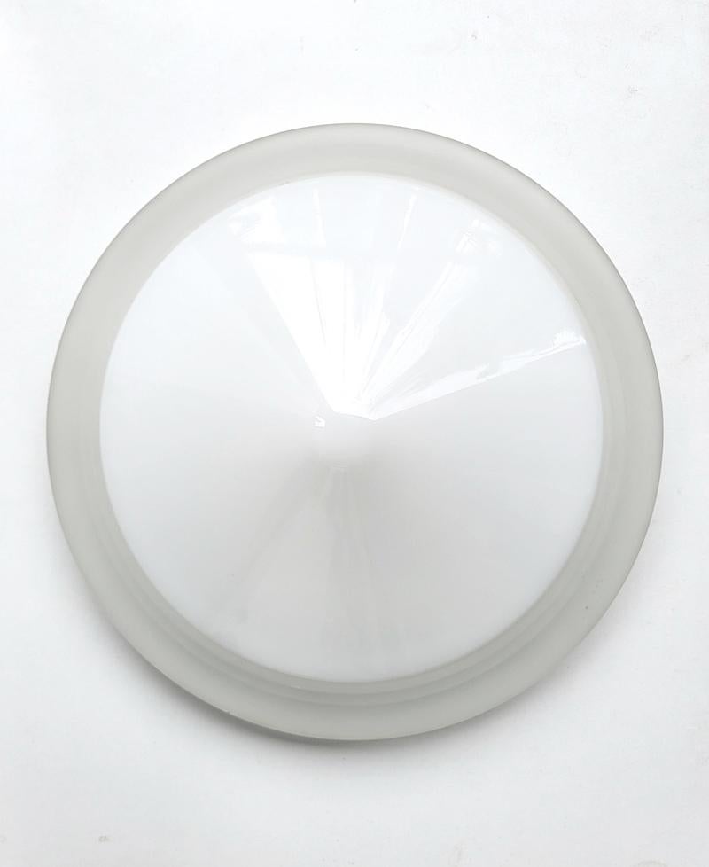 Italian Vintage Glass Ceiling or Wall Light Flushmount In Good Condition For Sale In Berlin, DE