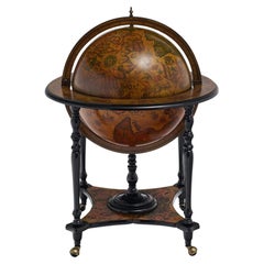 Italian Vintage Globe Cocktail Bar