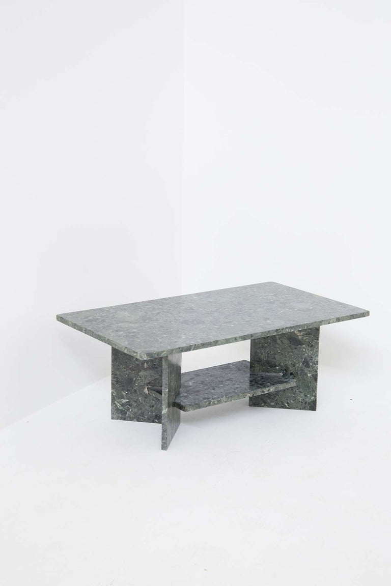 Italian Vintage Green Marble Coffee Table at 1stDibs