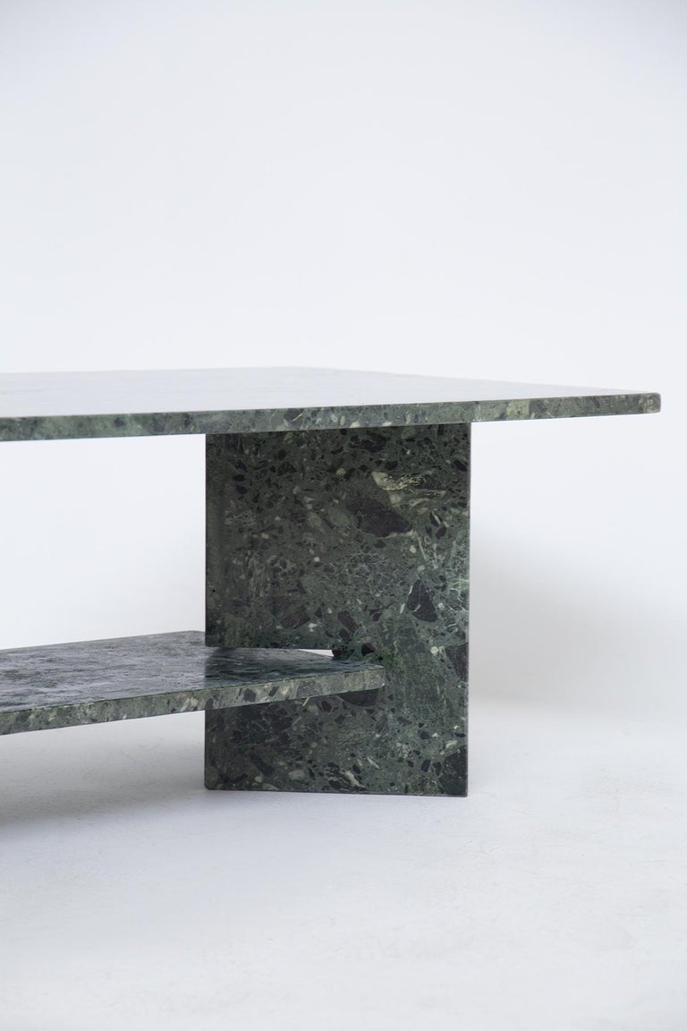 Italian Vintage Green Marble Coffee Table at 1stDibs
