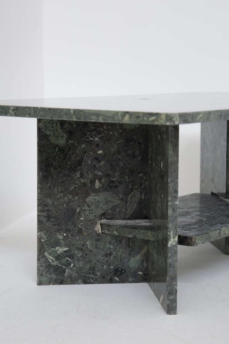 Italian Vintage Green Marble Coffee Table at 1stDibs