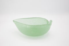 Italian Vintage Green Murano Glass Vase by Paolo Venini