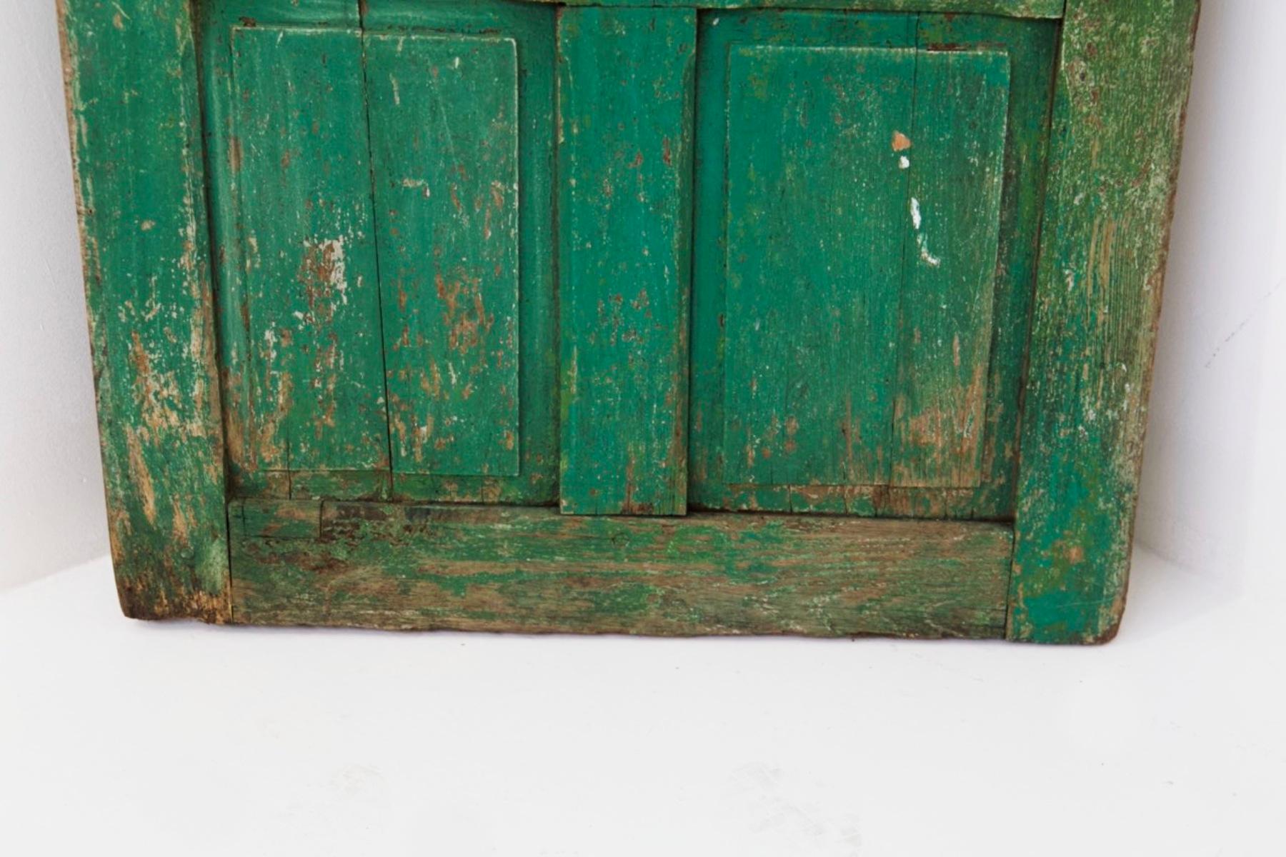 Italienische Vintage-Tür aus grünem Holz von Capri im Angebot 6