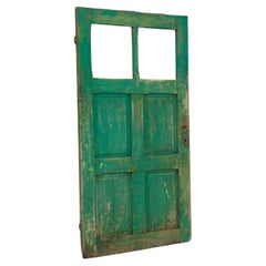 Italian Vintage Green Wooden Door from Capri
