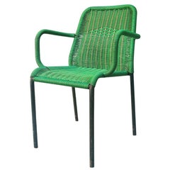 Italian Vintage Green Scooby Chairs with Armrests, 1950s