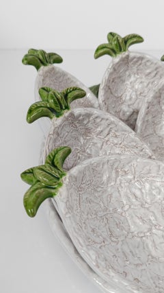 Italian Vintage Handcrafted Bowls Set in the shape of Pineapple By Italica ARS