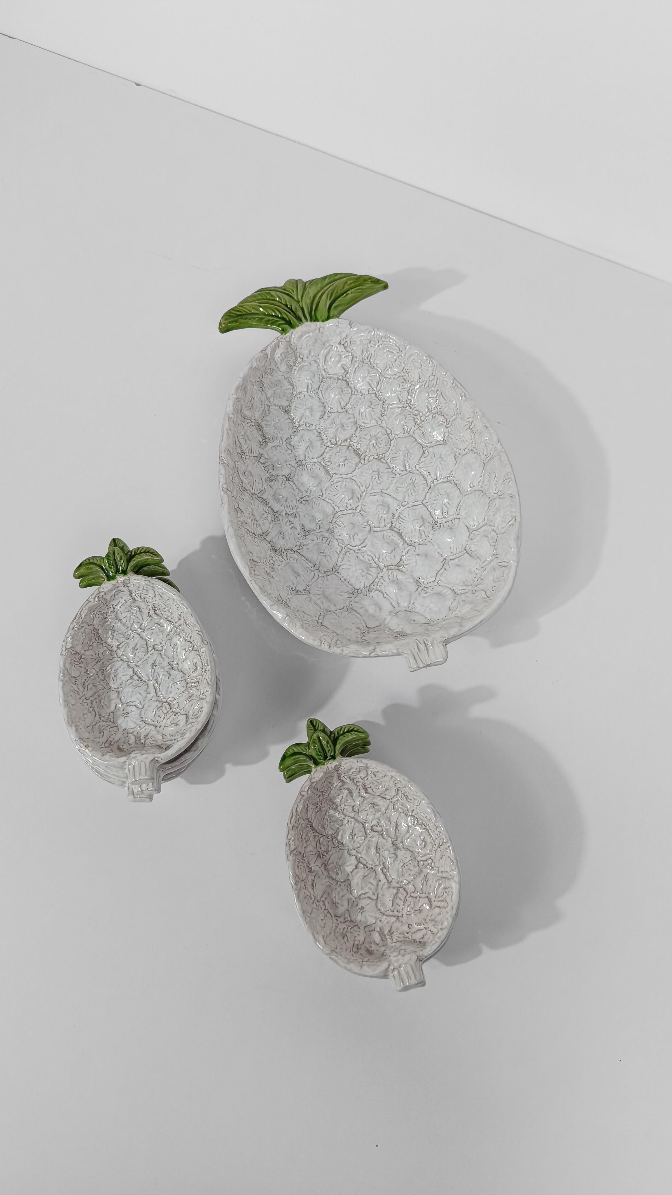 Juego de cuencos artesanales vintage italianos con forma de piña By Italica ARS Italiano en venta