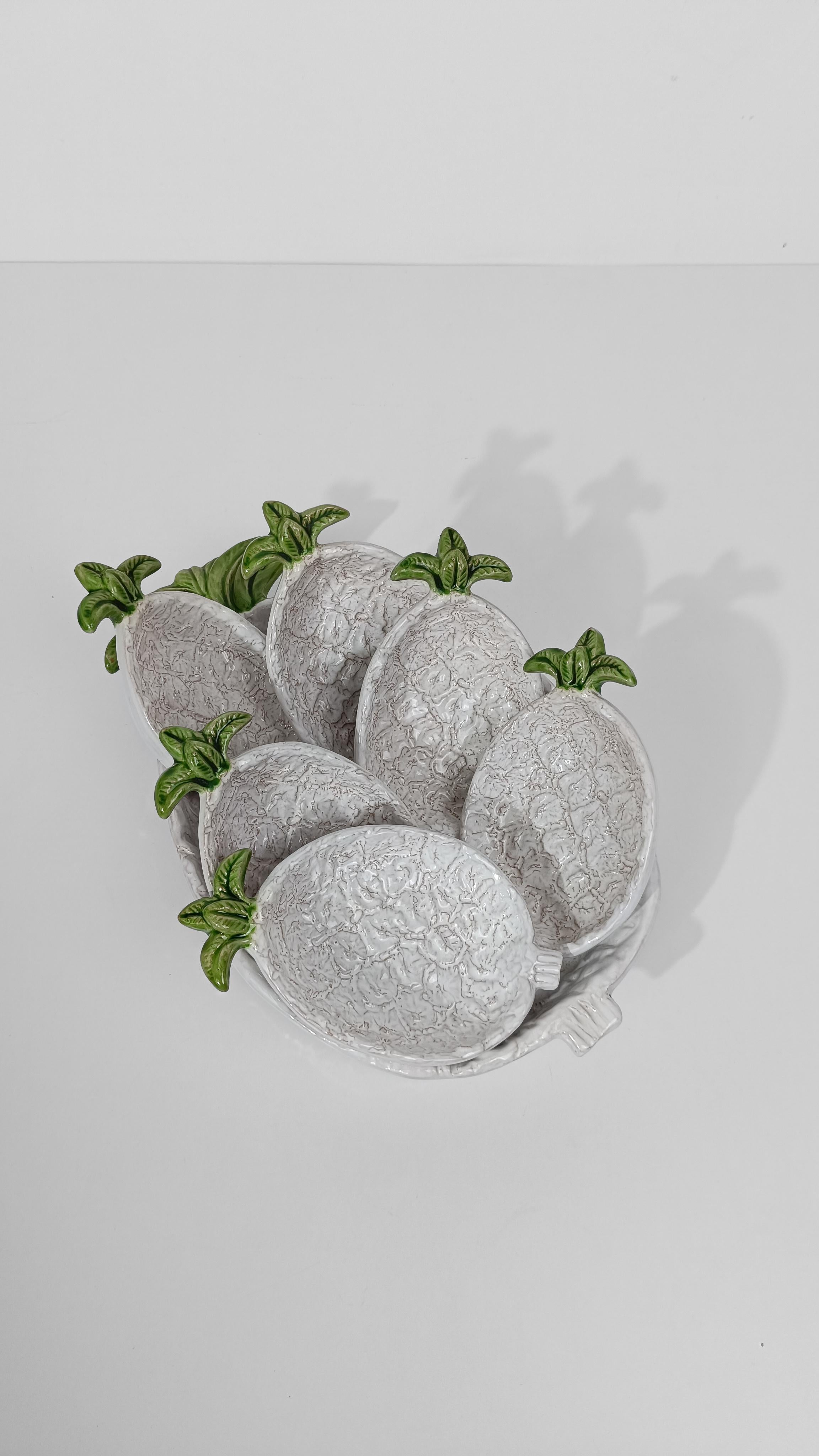 Juego de cuencos artesanales vintage italianos con forma de piña By Italica ARS en venta 2