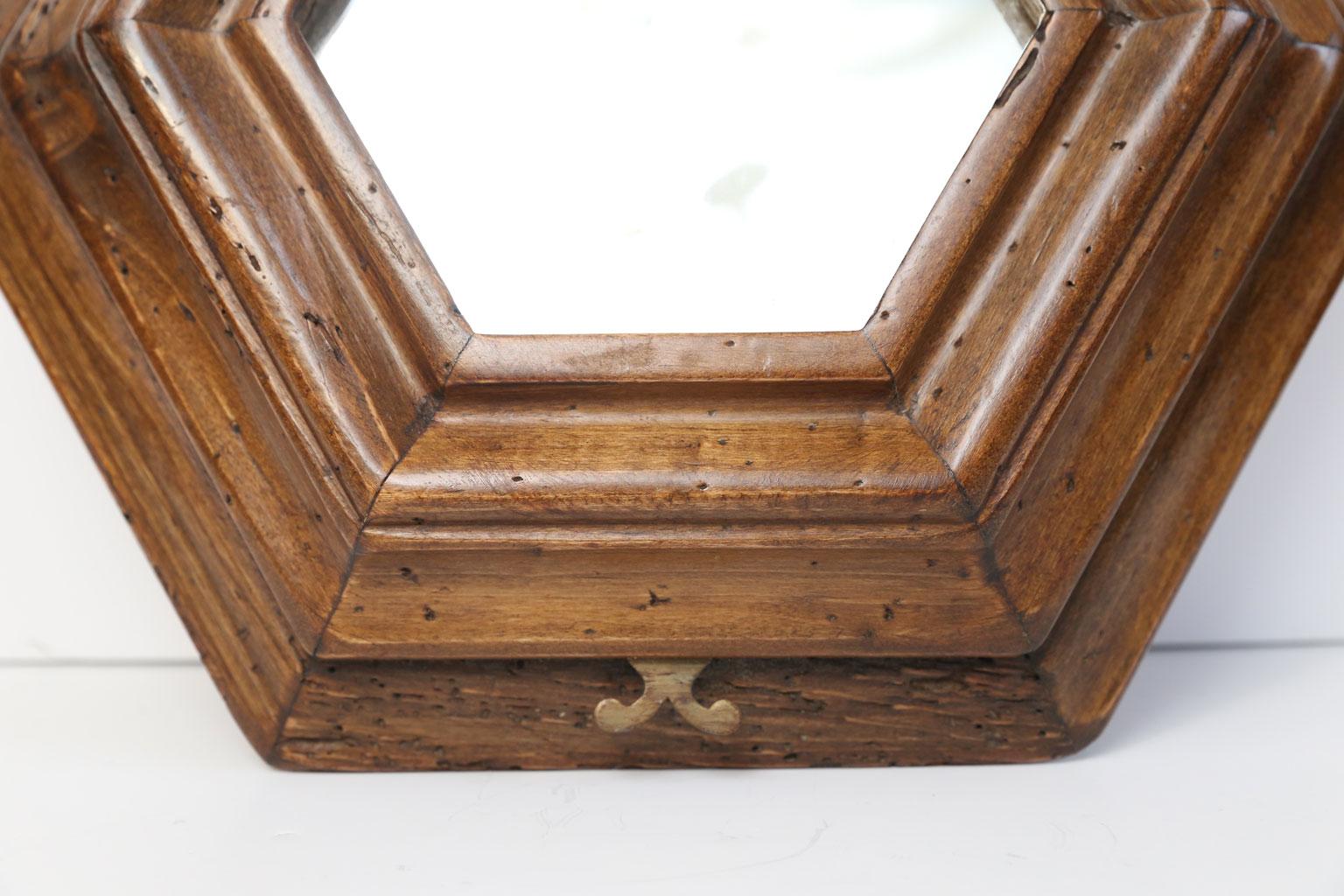 Italian Vintage Hexagonal Mirror 1