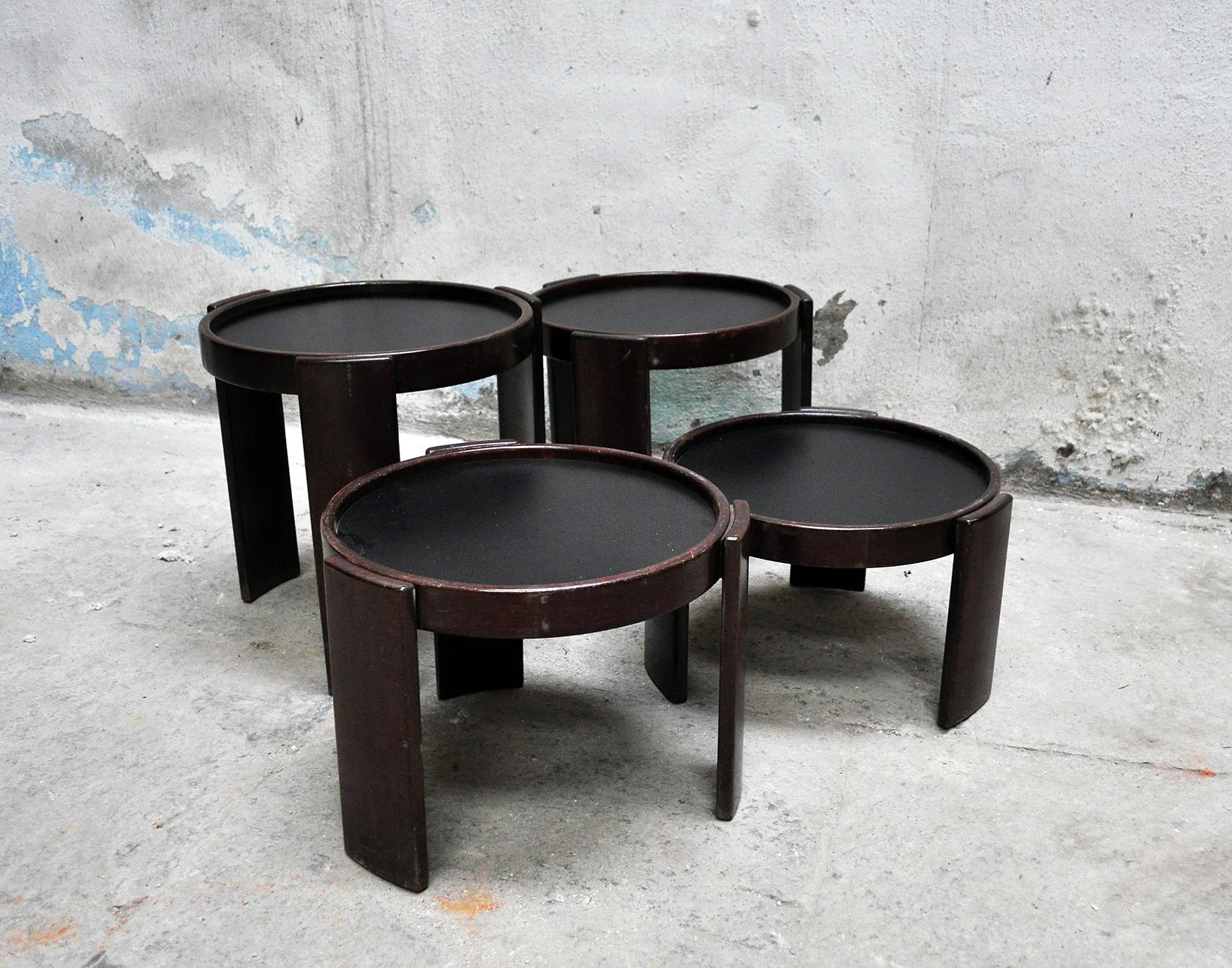 Mid-20th Century Italian Vintage Interlocking Tables by Gianfranco Frattini for Cassina, 1960s For Sale