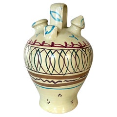 Italian Vintage Large Hand-Painted Ceramic Jug / Vase, 1960s