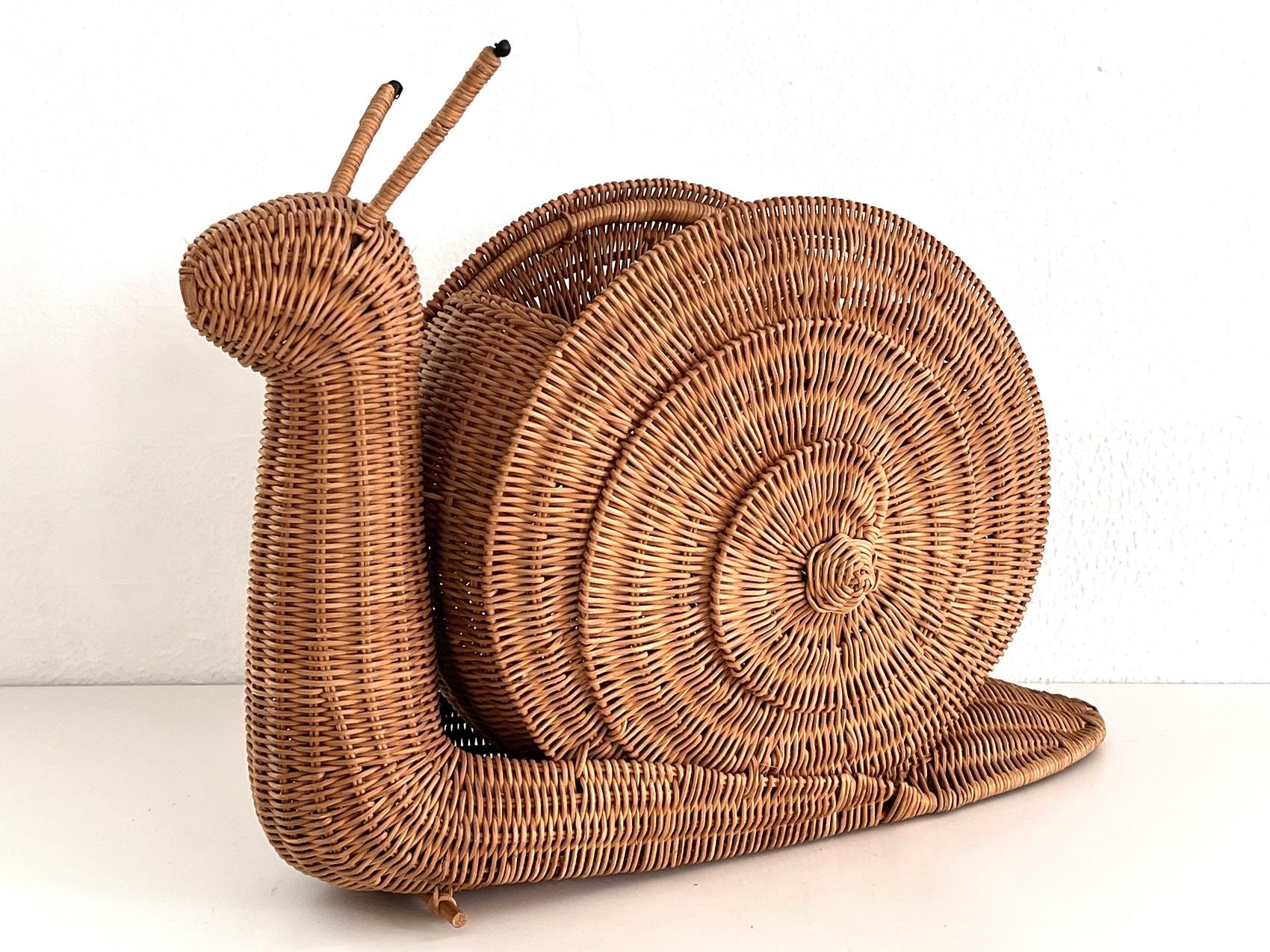snail wicker basket