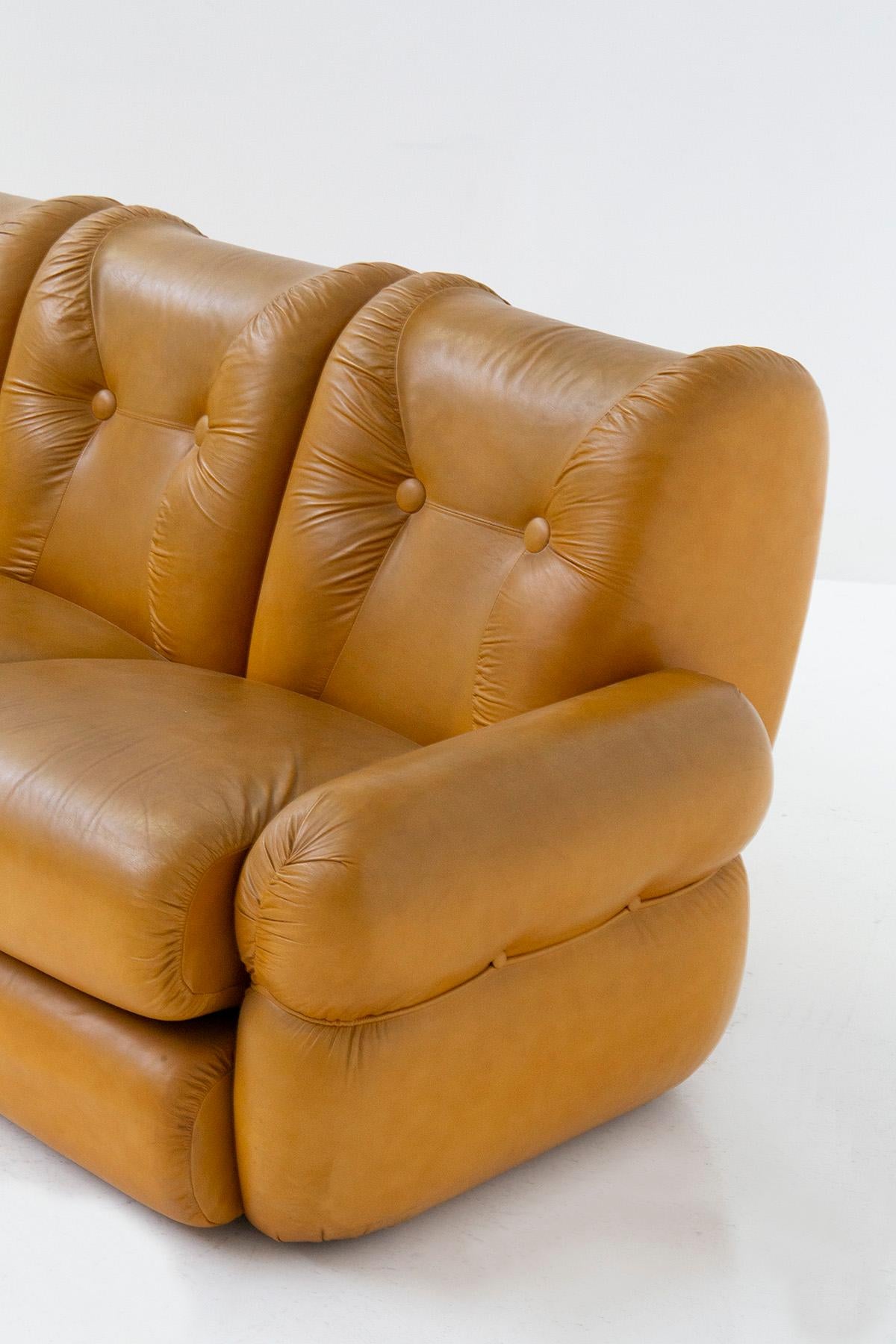 old school leather sofa