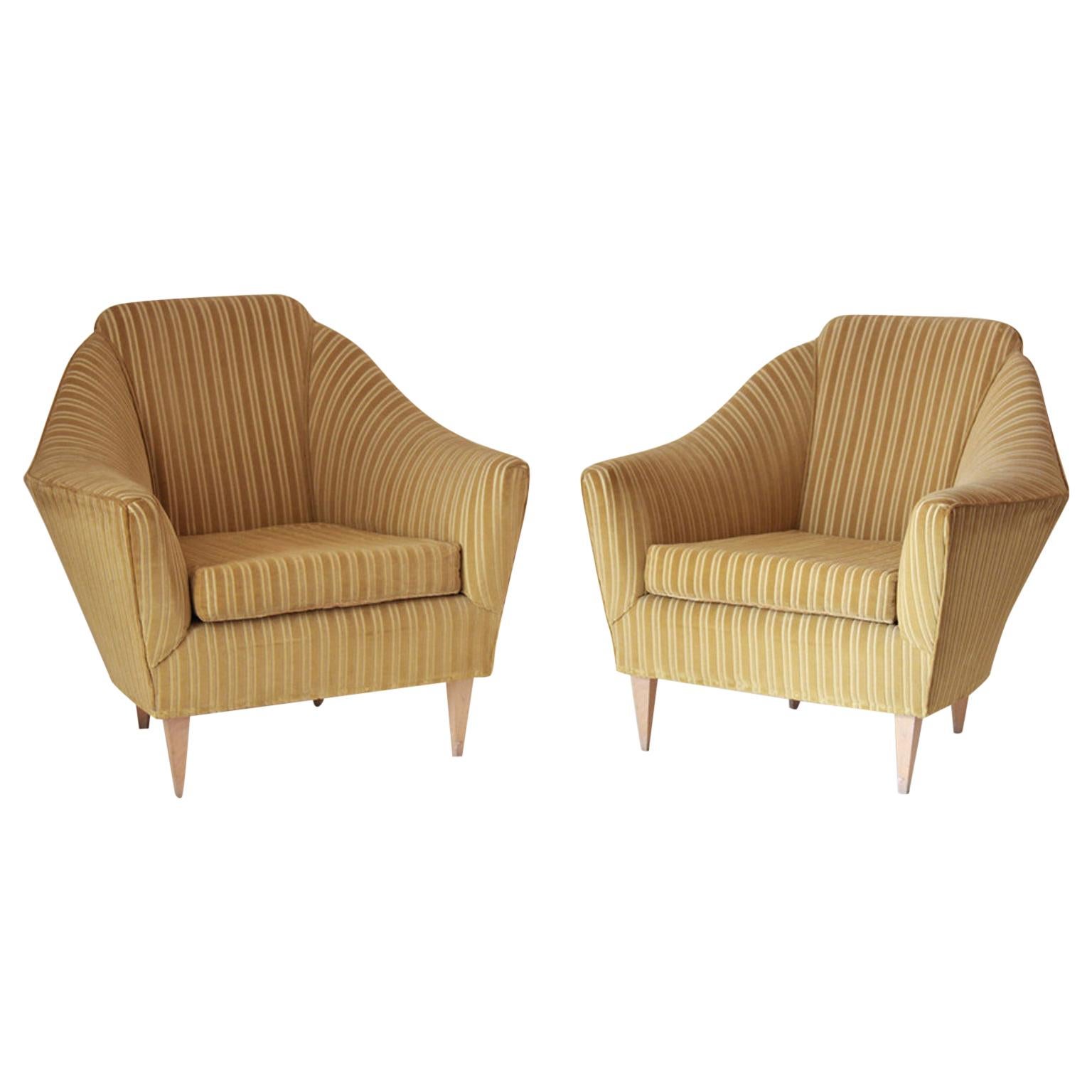 Set of Four McGuire Bamboo, Brass and Leather, 1950s Folding 'Director