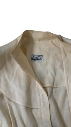 Italian Vintage Luciano Soprani Belted Linen Blouse