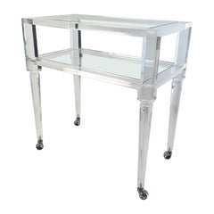 Chariot de bar italien vintage en lucite