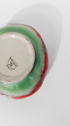 Azucarero italiano vintage de mayólica con forma de tomate de Pacetti Albisola