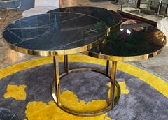 Italian Vintage Marble and Brass Table, 1980s by Alexander McQueen