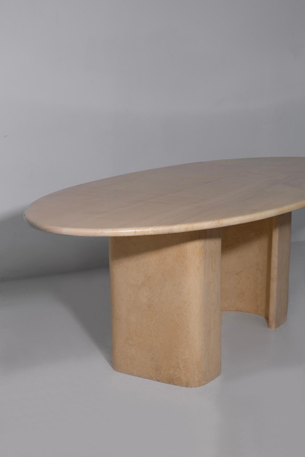Italian Vintage marble table with geometric shapes In Good Condition For Sale In Milano, IT