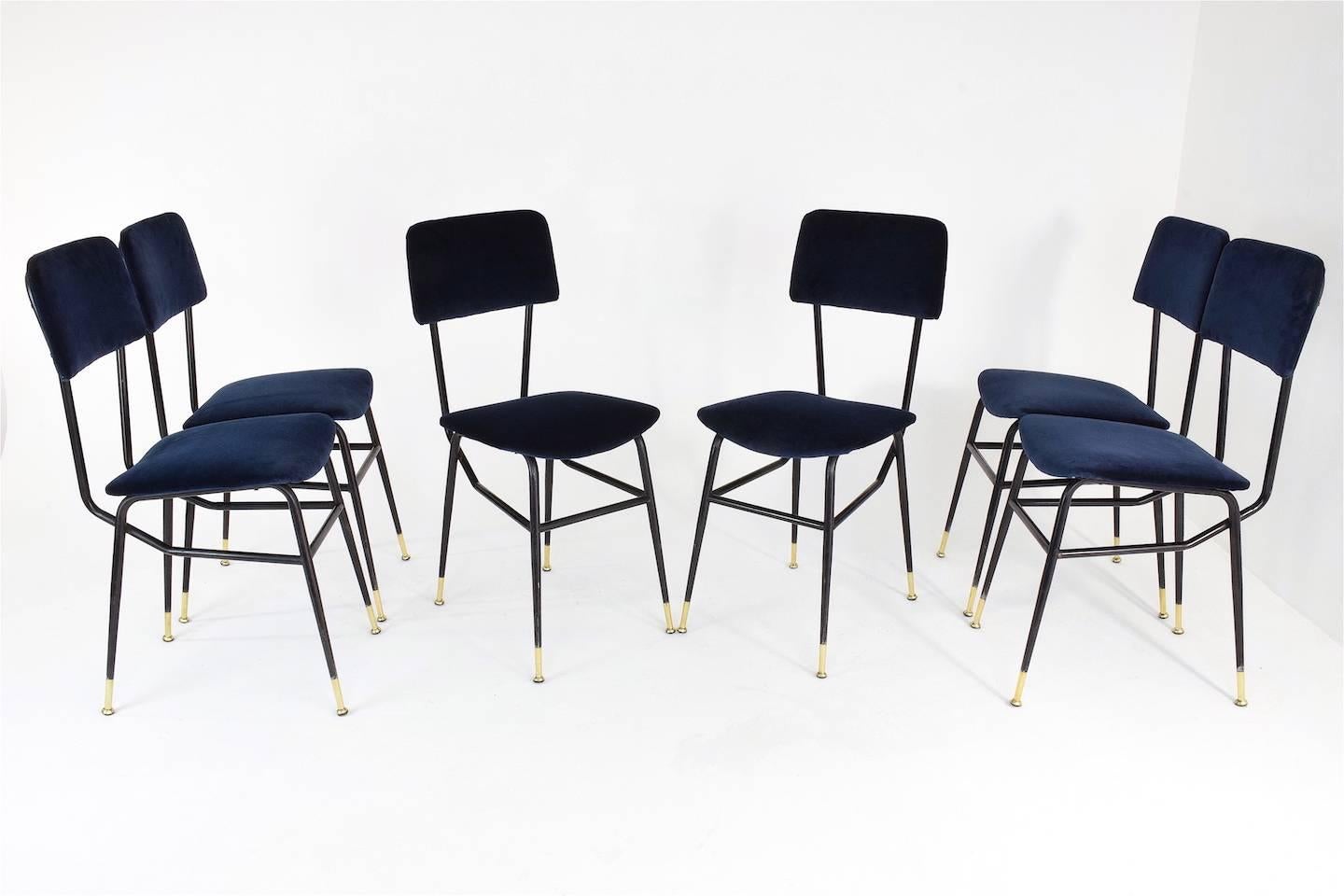 Italian Vintage Mid-Century Dining Chairs by Studio BBPR, 1950's, Set of 6 2