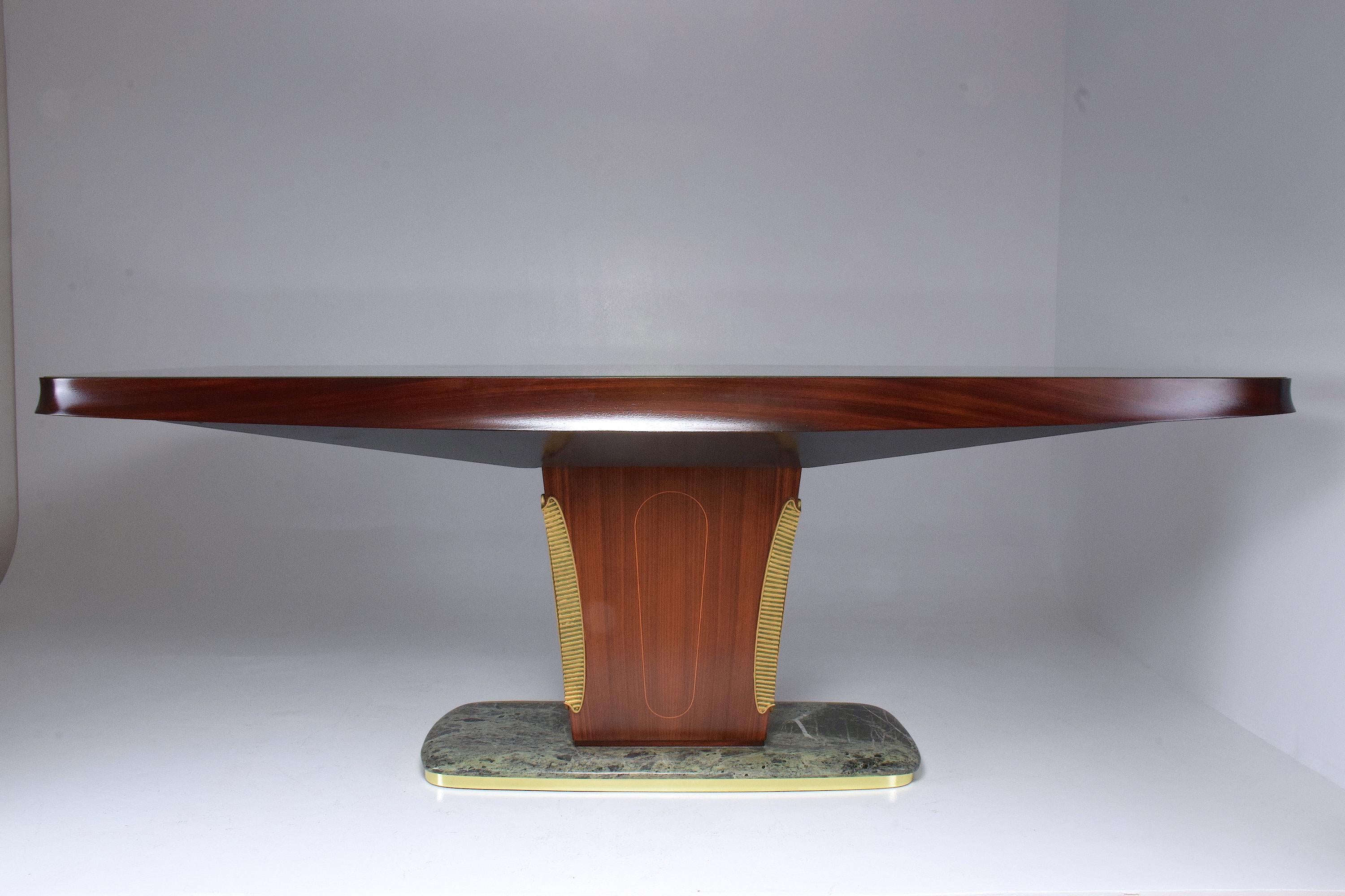 Art Deco Italian Vintage Midcentury Dining Table by Vittorio Dassi, 1940s-1950s