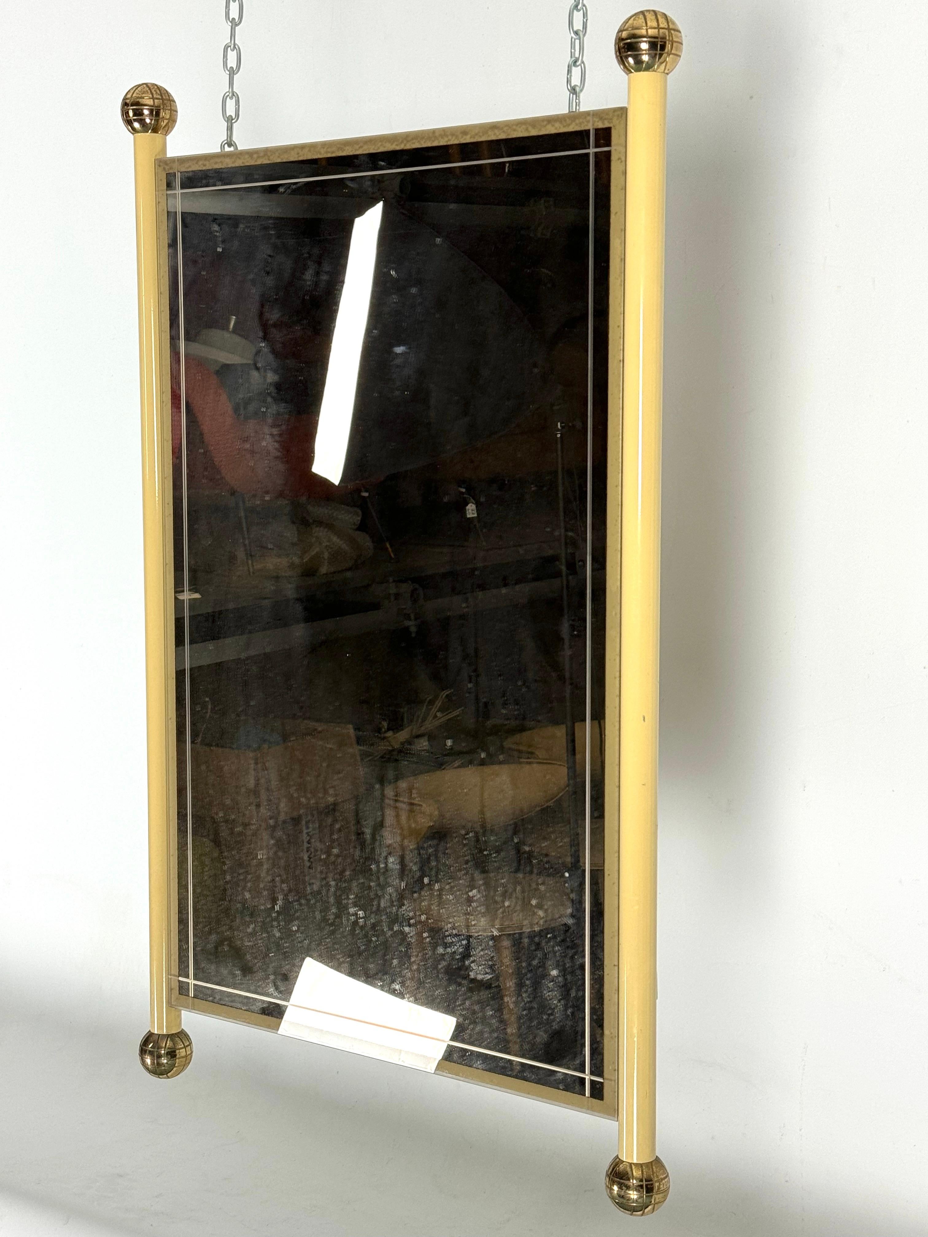 Italienischer Vintage-Spiegel im Stil von Tommaso Barbi. Italien 1970er Jahre (Moderne der Mitte des Jahrhunderts) im Angebot