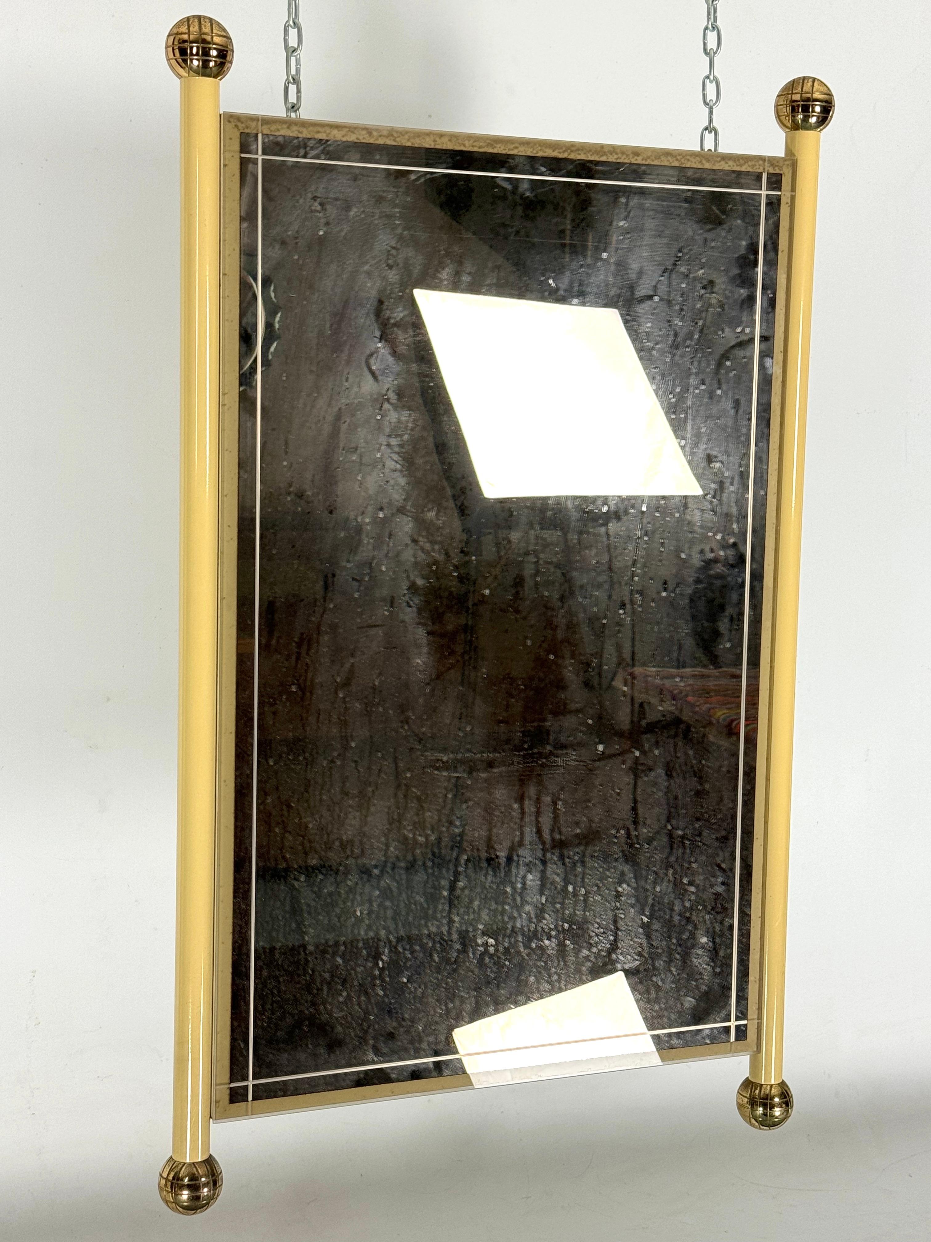 Italienischer Vintage-Spiegel im Stil von Tommaso Barbi. Italien 1970er Jahre im Zustand „Relativ gut“ im Angebot in Catania, CT