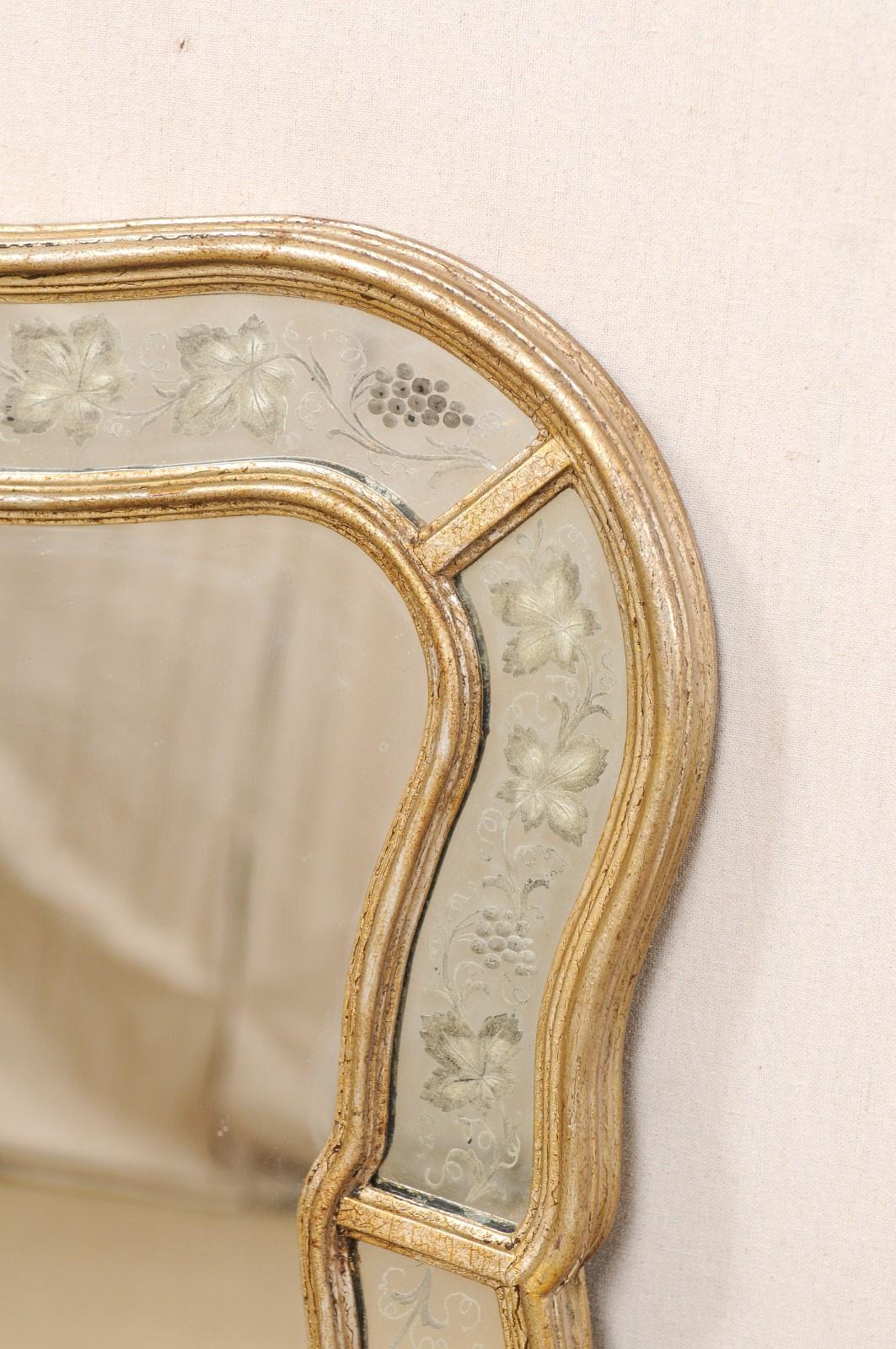 Italian Vintage Mirror with Grapevine Motif Surround 6