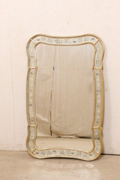 Italian Vintage Mirror with Grapevine Motif Surround