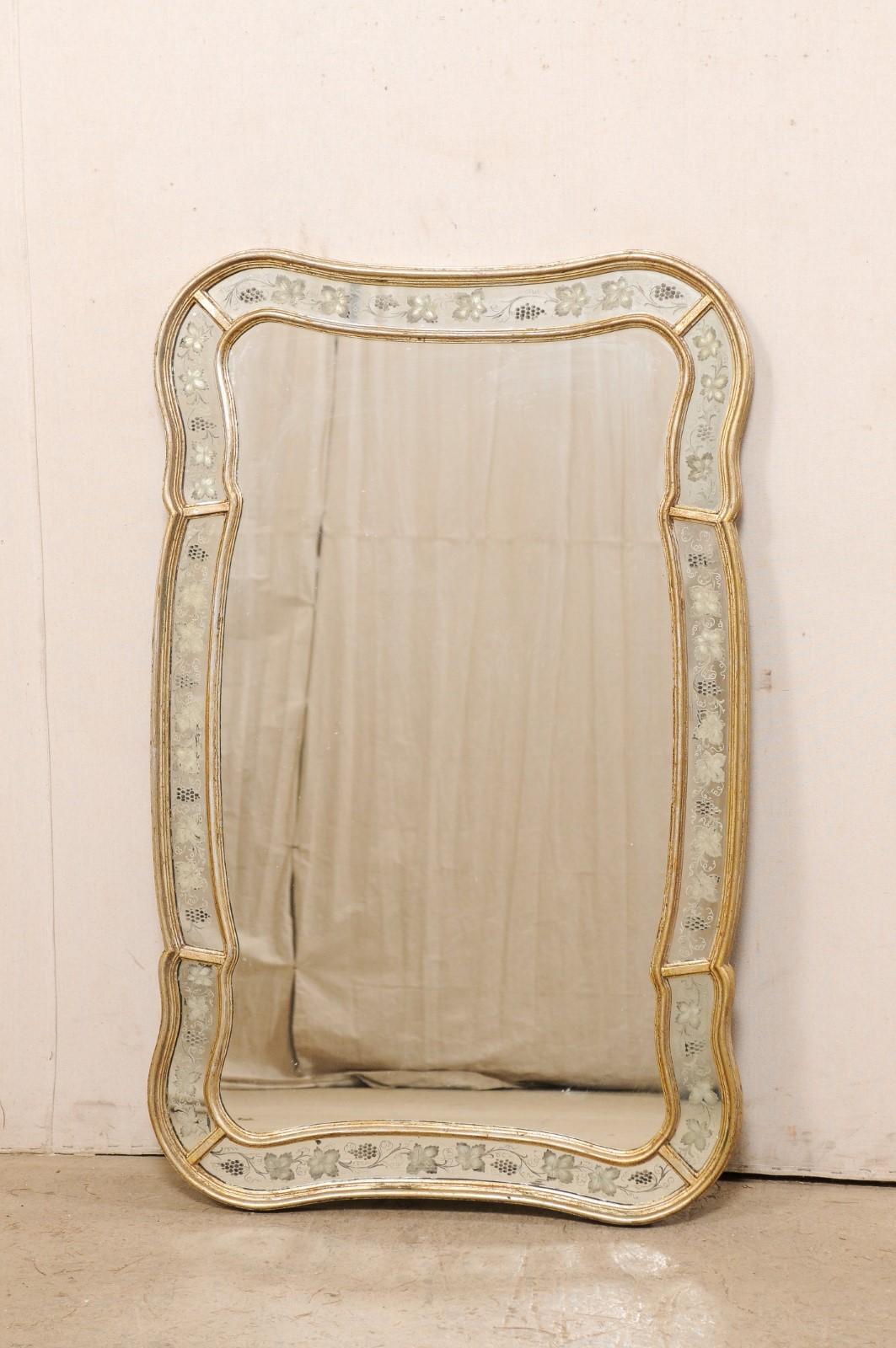 Italian Vintage Mirror with Grapevine Motif Surround In Good Condition In Atlanta, GA