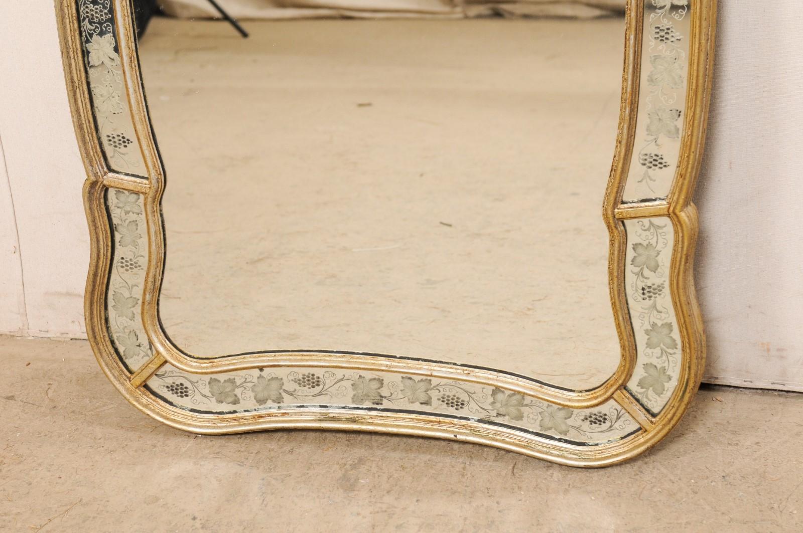 20th Century Italian Vintage Mirror with Grapevine Motif Surround