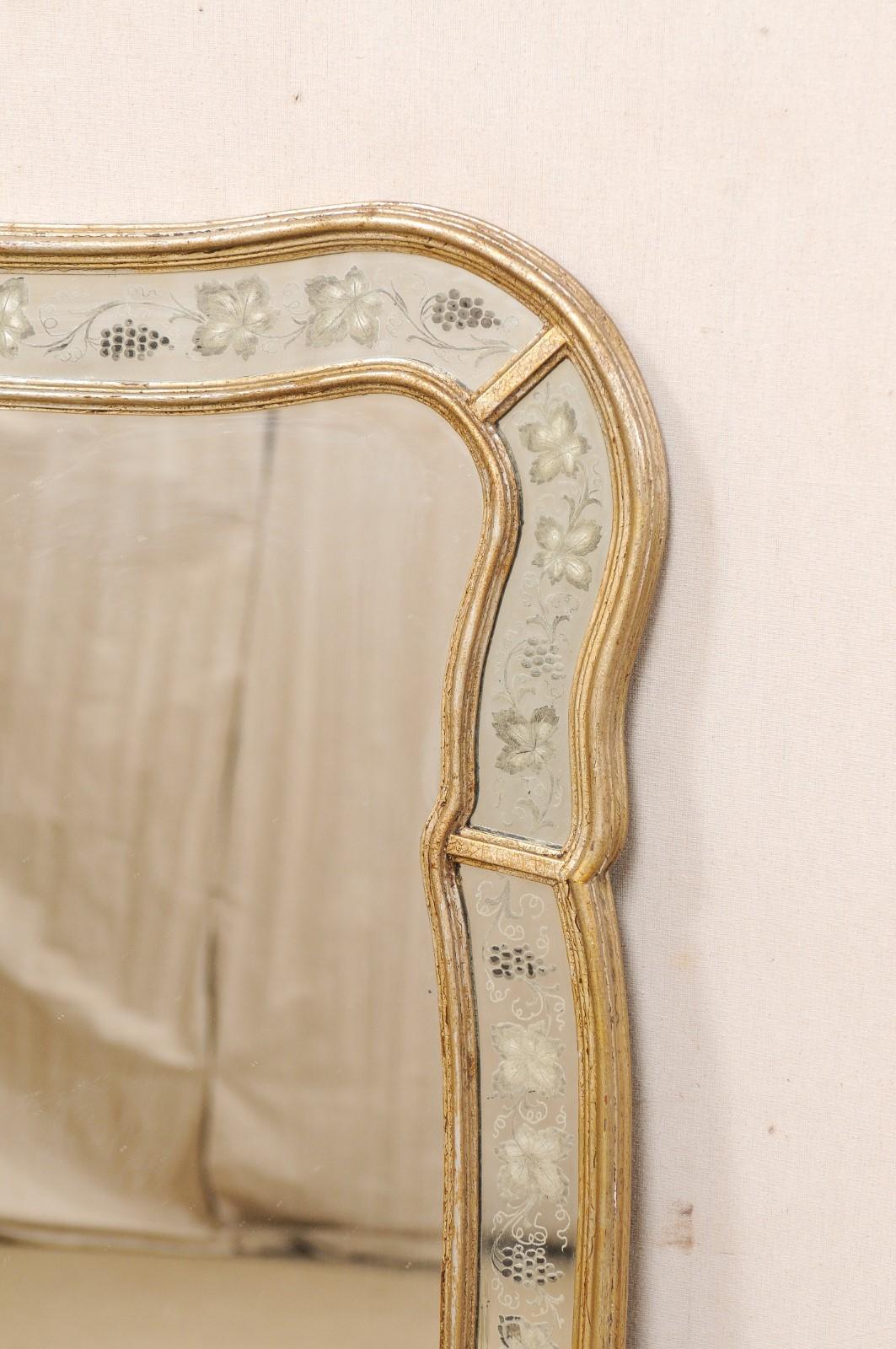 Italian Vintage Mirror with Grapevine Motif Surround 1