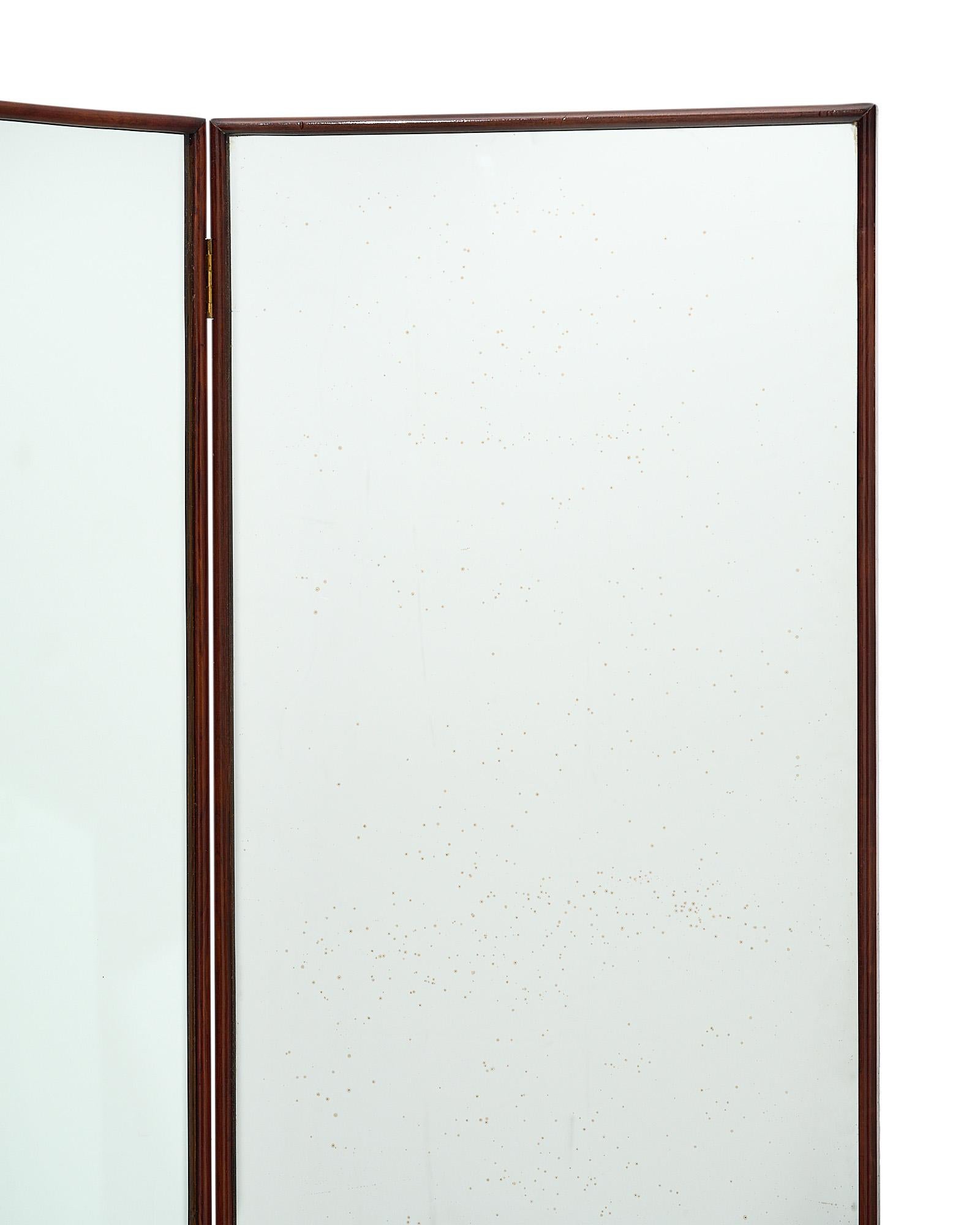 Early 20th Century Italian Vintage Mirrored Screen For Sale