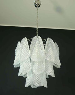 Italian Vintage Murano Chandelier, 24 Glass Rondini