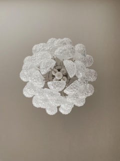 Italian Vintage Murano Chandelier 41 Glass Petals Drop